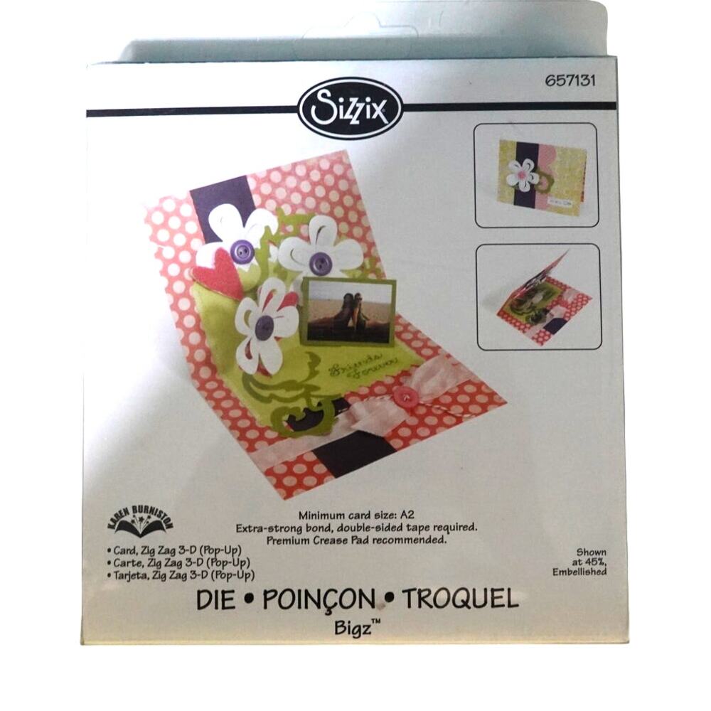 Sizzix Bigz Die Card, Zig Zag 3-D 657131